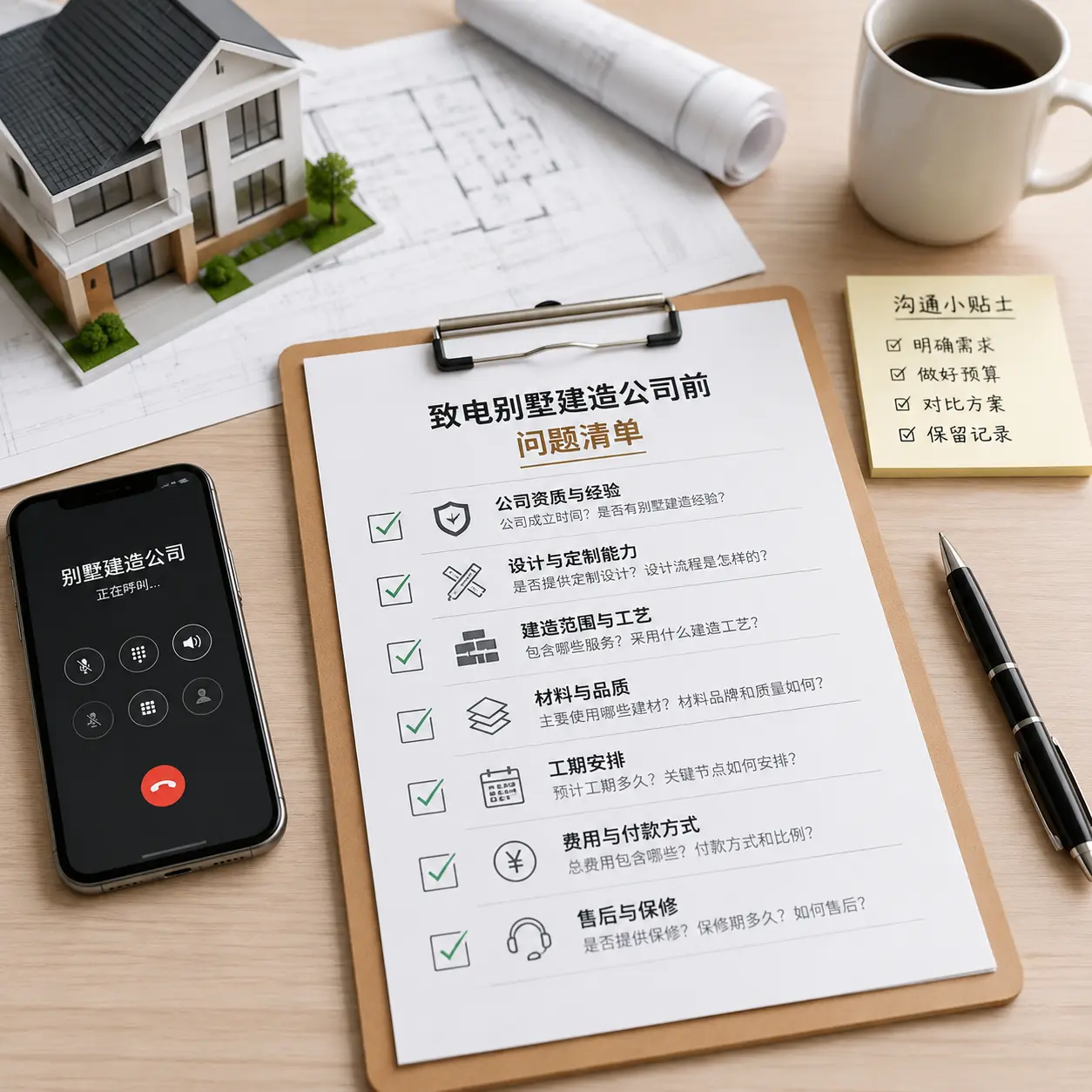 在新疆拨打别墅建造公司电话前的准备工作
