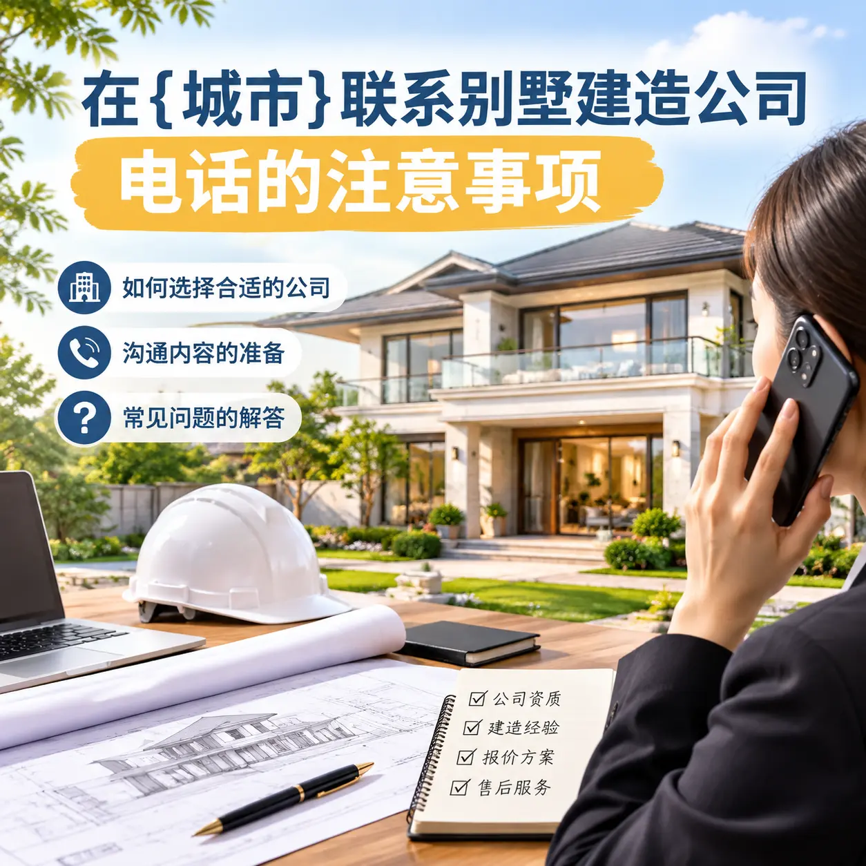 在新疆联系别墅建造公司电话的注意事项