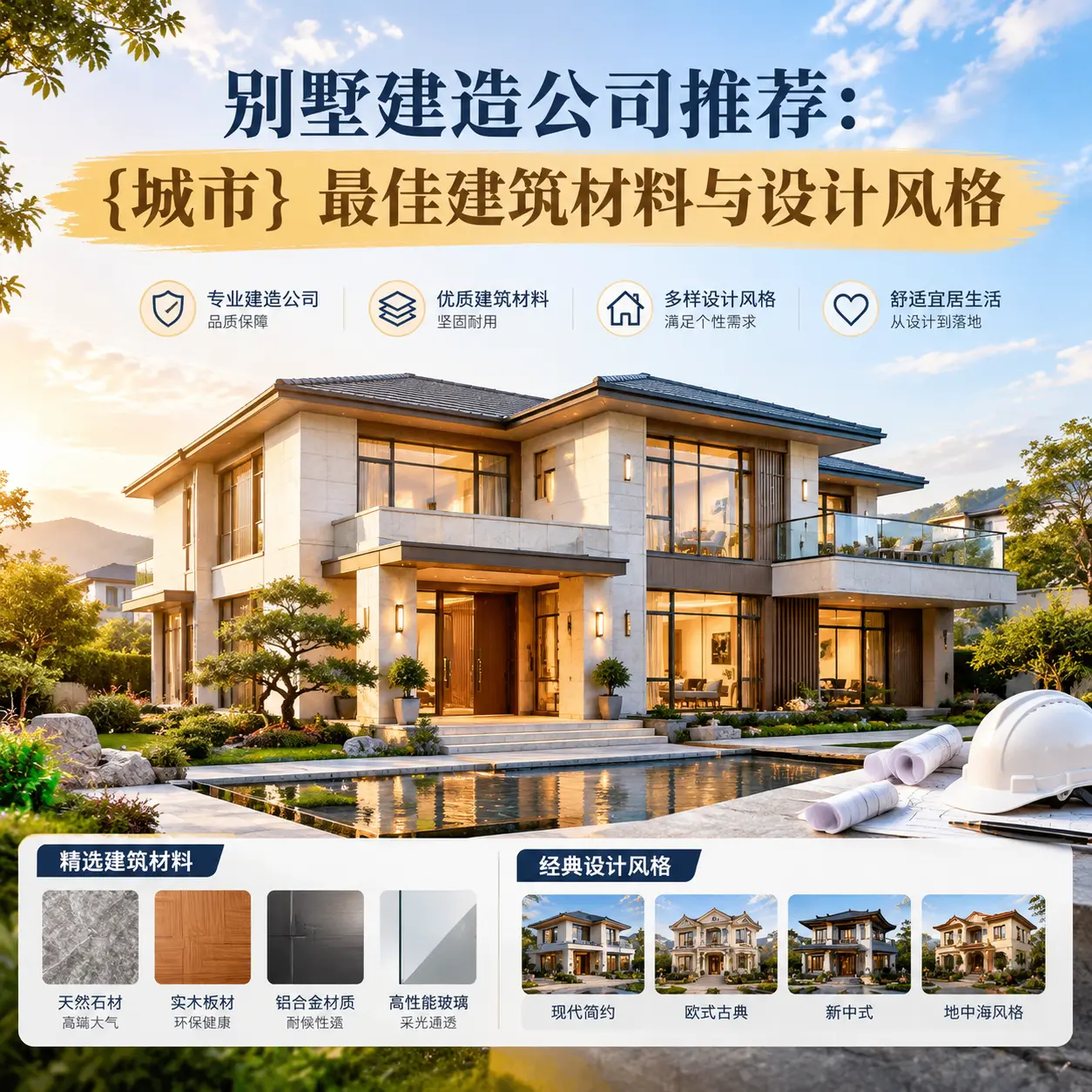 别墅建造公司推荐: 新疆 最佳建筑材料与设计风格