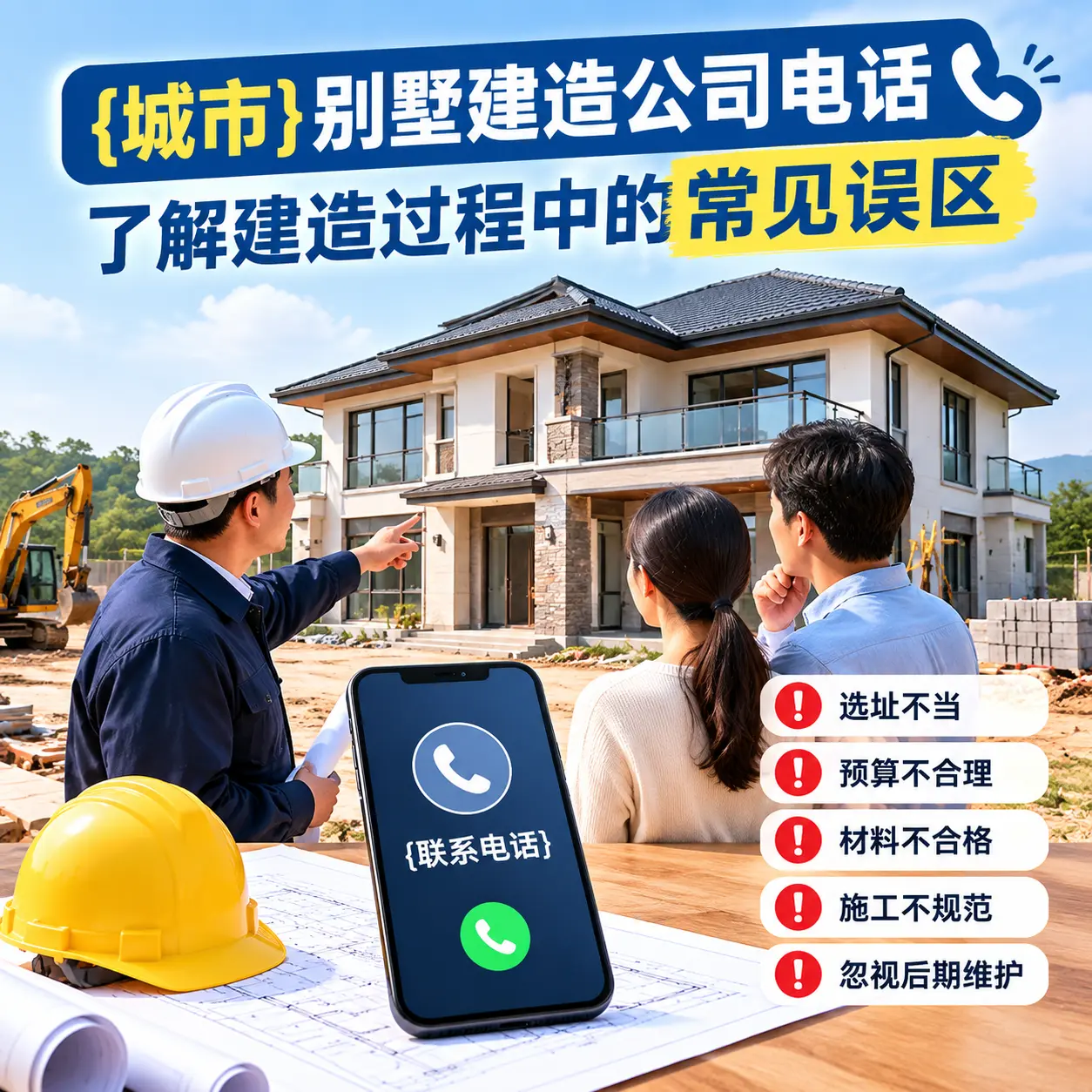 新疆别墅建造公司电话，了解建造过程中的常见误区