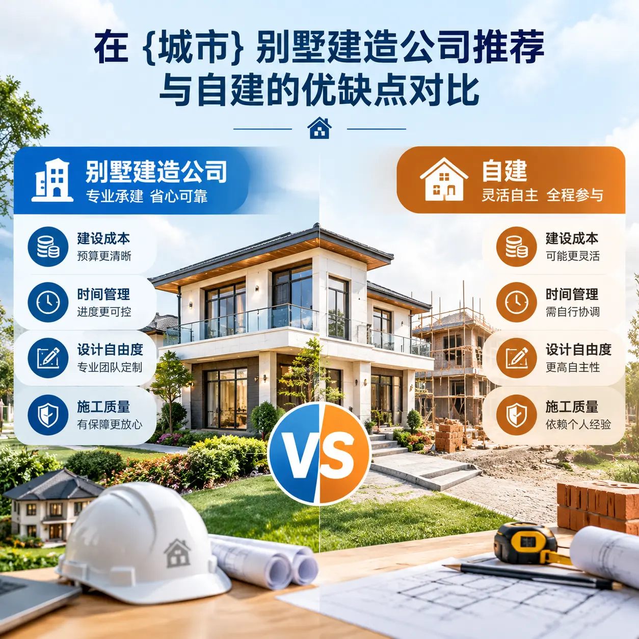 在 新疆 别墅建造公司推荐与自建的优缺点对比